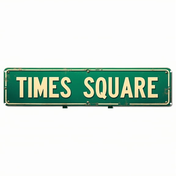 Decorative Tin Sign 16*4 Inches TIMES SQUARE Metal Sign for Bedroom Living Room Movie Theater Decor Vintage Decor Outdoor Sign