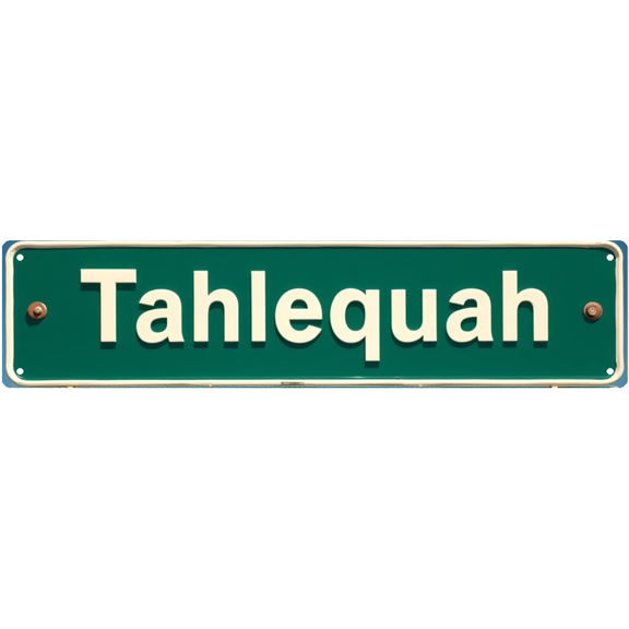 Decorative Tin Sign | 16*4 Inches | Tahlequah Street Sign | For Bedroom, Garage, Backyard | Native Heritage Decor, Family Signs, Outdoor Signs