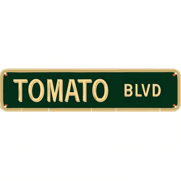 Decorative Tin Sign 16*4 Inches "Tomato Blvd" Backyard, Patio, Garden Tomato Blvd Theme, Farmhouse Sign, Outdoor Sign