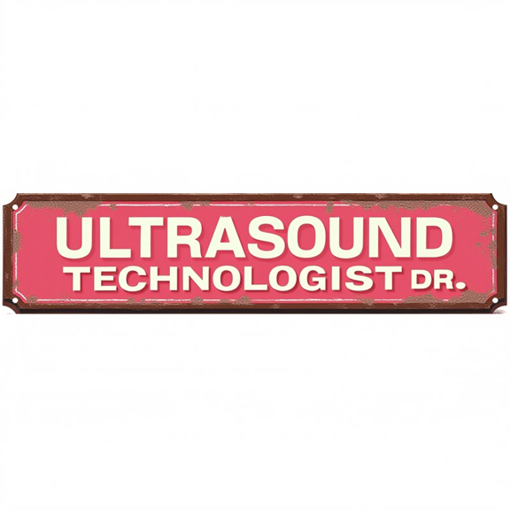 Decorative Tin Sign 16*4 Inches Ultrasound Technologist Dr For Clinic, Office, Patio | Medical Office Decor, Indoor Sign, Vintage Decor for Home