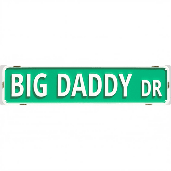 Decorative Tin Sign 16*4 Inches for Bedroom,"Big Daddy Dr" Man Cave, Garage - Skate-Boing Skater Decor
