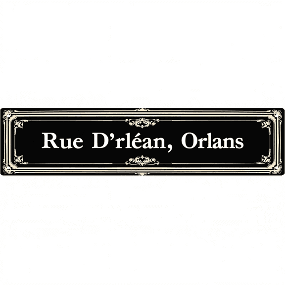 Decorative Tin Sign 16x4 Inch Rue D'rlan Orlans Design - Ideal for French Theme Decor, Travel Decor, Vintage European Wall Art