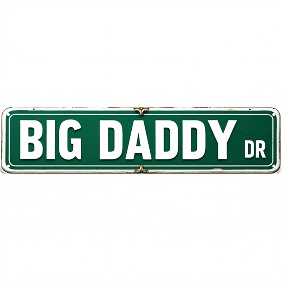 Decorative Tin Sign 16x4 Inches BIG DADDY DR Design - Man Cave Decor, Vintage Signs, Street Signs for Bedroom for Garage, Bar, Bedroom