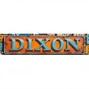 Decorative Tin Sign 16x4 Inches - DIXON Hometown Design - Suitable for Living Room, Office, Patio - Vintage Decor for Home, Unique Wall Decor, Outdoor Signs