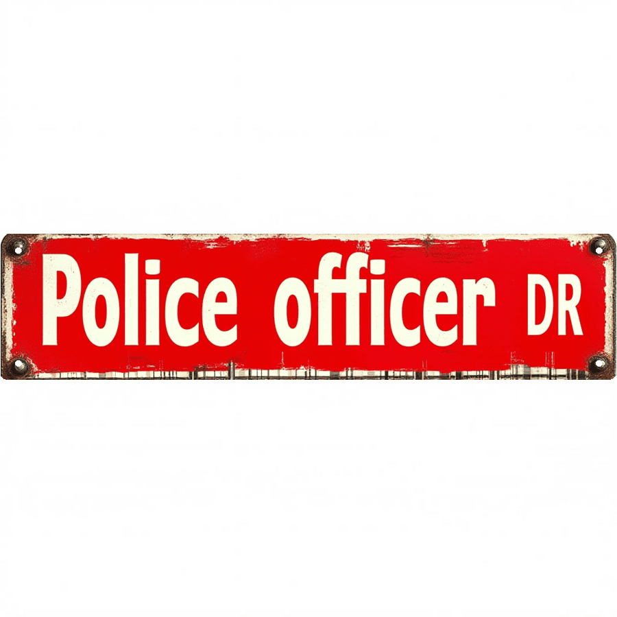 Decorative Tin Sign 16x4 Inches Police Officer DR Design - Vintage ...