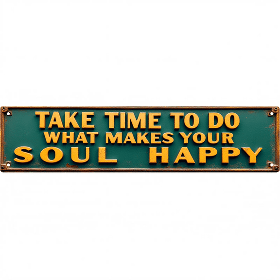 Decorative Tin Sign 16x4 Inches TAKE TIME TO DO WANDERLUST Design - Hippie Room Decor, Outdoor Sign, Beachy Decor for Patio, Bedroom, Travel Space