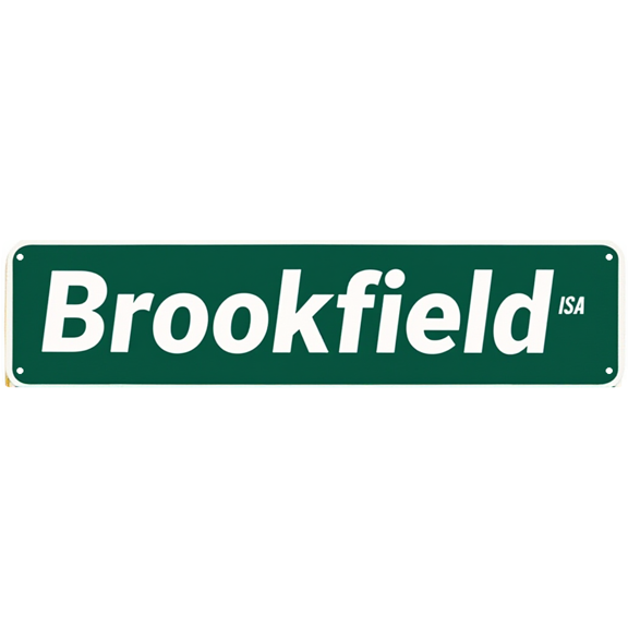 Decorative Tin Signs 16*4 Inch - Brookfield Garden Town Sign - For Garden, Porch, Living Room - garden decor, porch sign, vintage garden decor