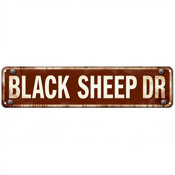 Decorative Tin Signs 16*4 Inches "Black Sheep Dr" Great for Bedroom, Garage, Street Street Signs, Mens Wall Decor, Cool Stuff for Your Room