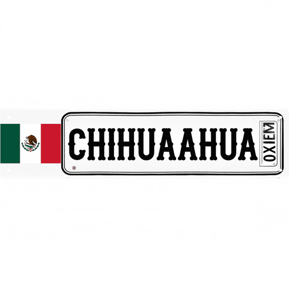 Decorative Tin Signs 16*4 Inches Chihuahua Dog-Themed Design for Bedroom, Backyard, Patio | Dog Decor, Street Signs for Bedroom, Vintage Decor for Home