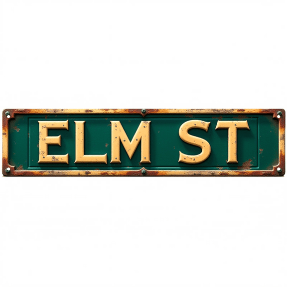 Decorative Tin Signs 16*4 Inches ELM ST Street Sign Style for Bedroom, Man Cave, Patio | Street Signs for Bedroom, Vintage Decor for Home, Mens Wall Decor
