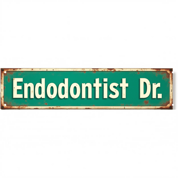 Decorative Tin Signs 16*4 Inches Endodontist Dr. Themed Design for Dental Office, Home Office, Bedroom | Unique Wall Decor, Mens Wall Decor, Vintage Decor for Home