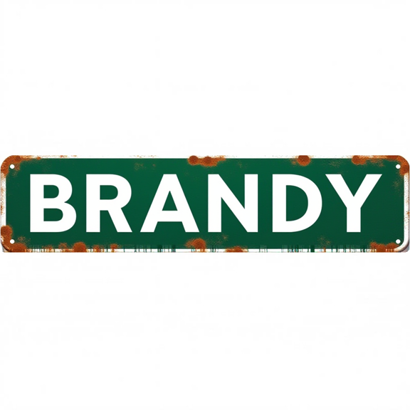 Decorative Tin Signs 16*4 Inches - Ideal for"Brandy" Office, Garage, Patio | Office Decor, Garage Decor, Vintage Decor for Home
