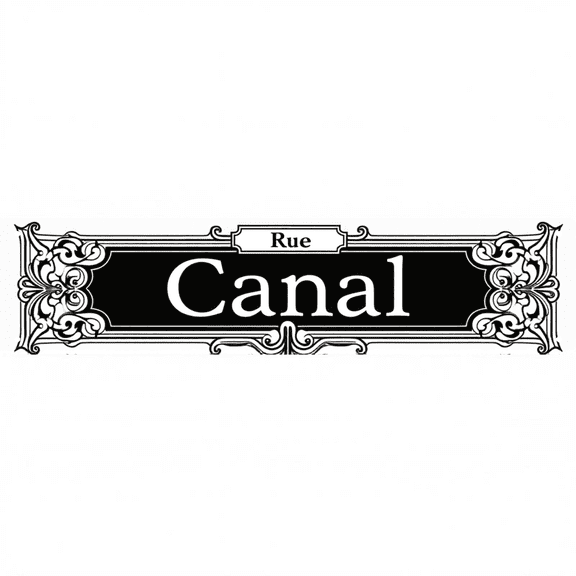 Decorative Tin Signs 16*4 Inches - Ideal for"Rue Canal" Sports Room, Bedroom, Patio | Sports-Themed Decor, Mens Wall Decor, Signs for Bedroom
