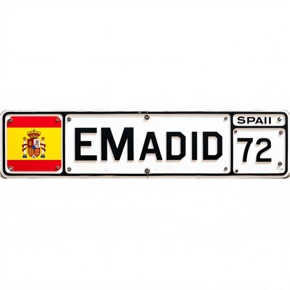 Decorative Tin Signs 16*4 Inches Madrid Spain Themed Design for Bedroom, Living Room, Patio | Vintage Decor for Home, Beachy Decor, Outdoor Sign