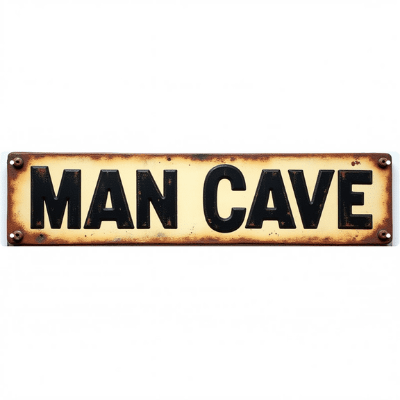Decorative Tin Signs 16*4 Inches "Man Cave" Street Signs for Bedroom, Mens Wall Decor, Cool Posters Ideal for Bedroom, Man Cave, Garage