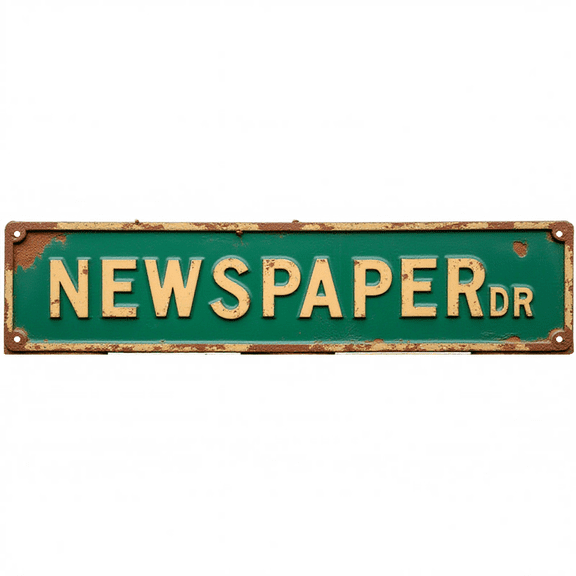 Decorative Tin Signs 16*4 Inches "Newspaper Dr" Great for Bedroom, Garage, Street Street Signs, Room Decor for Men, Man Cave Decor