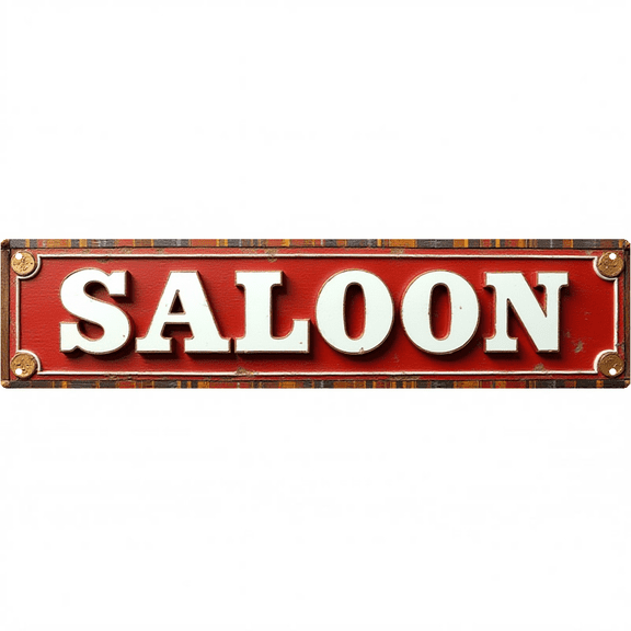 Decorative Tin Signs 16*4 Inches Saloon Themed Design for Home Bar, Garage, Patio | Bar Decorations for Home, Vintage Bar Decor, Outdoor Sign