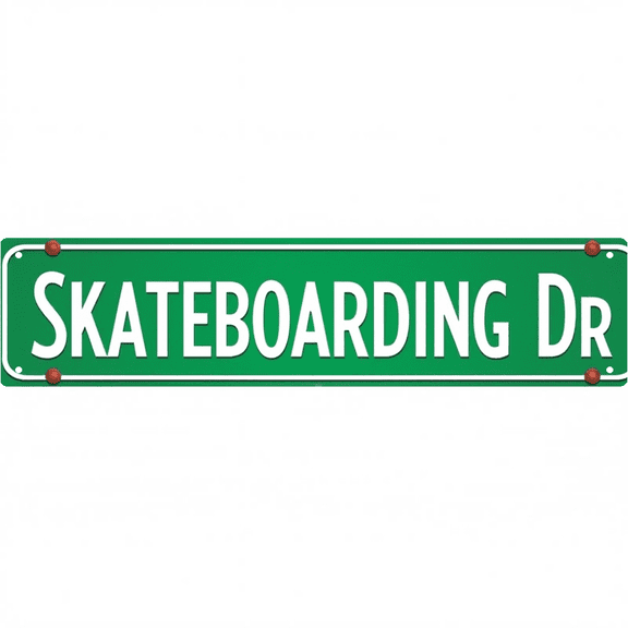 Decorative Tin Signs 16*4 Inches "Skateboarding Dr" Suitable for Bedroom, Garage, Street Street Signs, Mens Wall Decor, Cool Stuff for Your Room