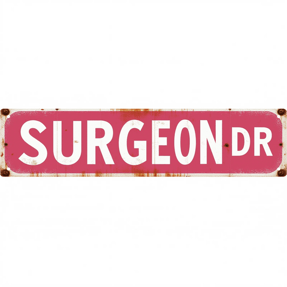 Decorative Tin Signs 16*4 Inches "Surgeon Dr" Funny Room Decor, Men's Wall Decor, Bedroom Accessories for Men Ideal for Bedroom, Living Room, Garage
