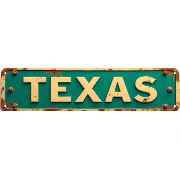 Decorative Tin Signs 16*4 Inches "Texas" Vintage Room Decor, Unique Wall Decor, Outdoor Signs Ideal for Living Room, Patio, Garage