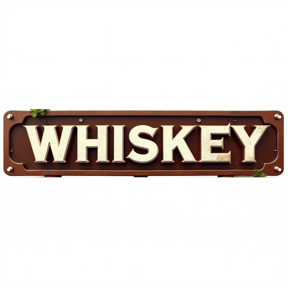 Decorative Tin Signs 16*4 Inches "Whiskey" Vintage Bar Decor, Wine Bar Decor, Man Cave Decor Ideal for Man Cave, Home Bar, Living Room, Garage