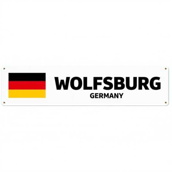 Decorative Tin Signs 16*4 Inches Wolfsburg Germany Themed Design for Bedroom, Living Room, Patio | Vintage Decor for Home, Unique Wall Decor, Outdoor Sign