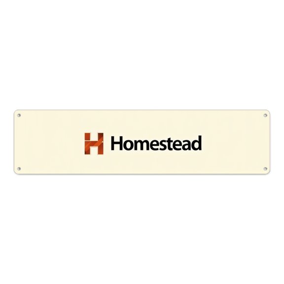 Decorative Tin Signs 16*4 inches "Homestead H Logo" Rustic Farmhouse Wall Art
