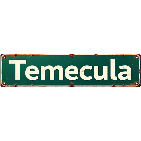 Decorative Tin Signs - 16x4 Inches Temecula Winery Retro Sign - Great for Bar, Kitchen, Dining Room | Wine Bar Decor, Retro Kitchen Decor, Funny Signs