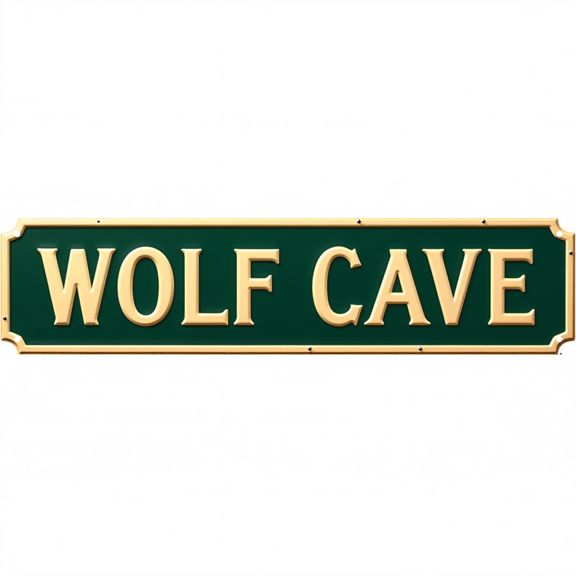 Decorative Tin Signs for Wall Decor 16*4 Inches Wolf Cave Themed Design for Man Cave, Bedroom, Patio | Man Cave Decor, Vintage Decor for Home, Mens Wall Decor