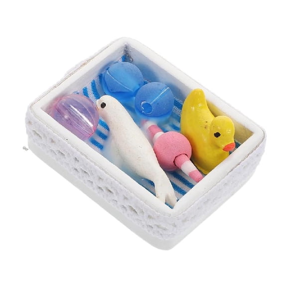 Decorative Tiny Bath Tub Dollhouses Furniture With Intricate Lace Detailing Early Learning Wooden Construction