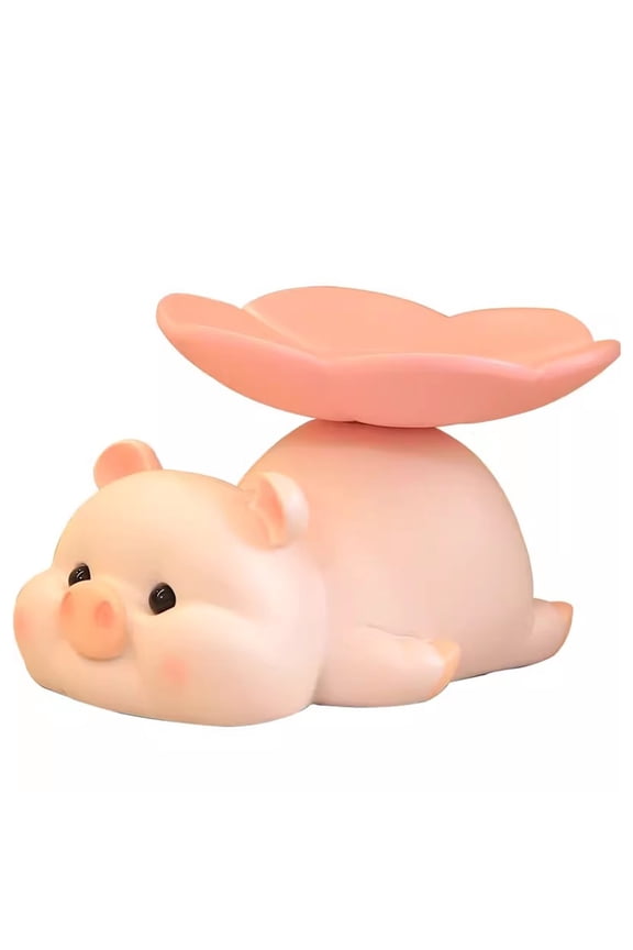 Decorative Tray Cute Piggy Statue Decor Key Bowl For Entryway Table, Jewelry Dish Tray Home Decoration Key Phone Coin Change Watches And Candy Holder Tray, Housewarming Gift
