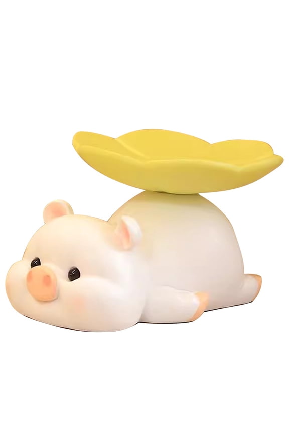 Decorative Tray Cute Piggy Statue Decor Key Bowl For Entryway Table, Jewelry Dish Tray Home Decoration Key Phone Coin Change Watches And Candy Holder Tray, Housewarming Gift