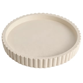 Decorative Tray for Decor - Coffee Table Tray for Living Room - 5" Round Tray for Home Decor - Coffee Table Dining Room Table Entryway Table Decor Centerpiece - Modern Minimalist,Beige