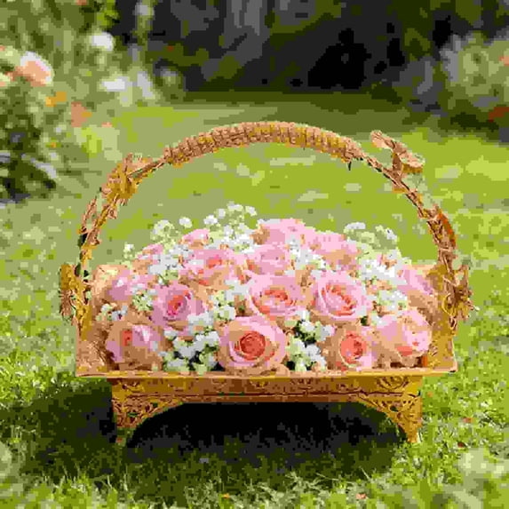 Decorative Tray For Home Dining Centerpiece And Wall Display Art - Elegant European Floral Tray For Living Room And Bedroom