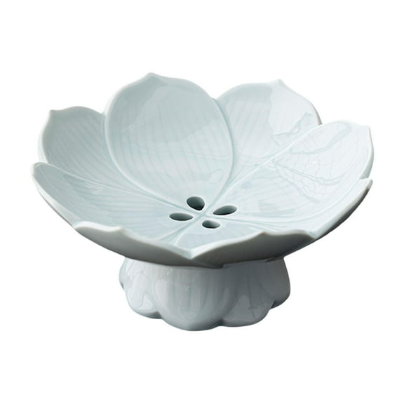 Decorative Tray Snack Fruit Bowl Stand Ceramic Construction with Draining Feature Ideal for Home Kitchen
