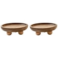 thumbnail image 1 of Decorative Tray Wood - Round Wooden Dessert Tray - Farmhouse Wood Tray - Bandejas Decorativas - Decorative Pedestal Stand for Candles Plants Jewelry, Multiuse Decor Tray for Farmhouse, 1 of 5