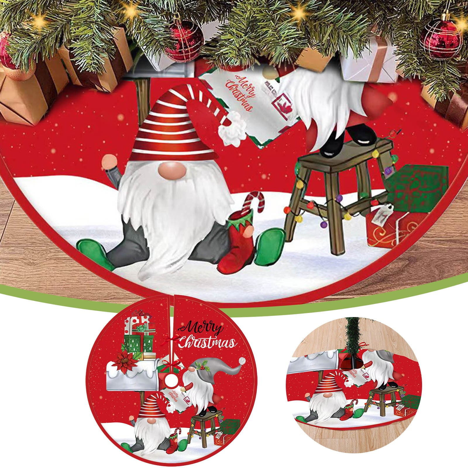 Decorative Trays for Home Decor Christmas Tree Skirt Rustic Burlap