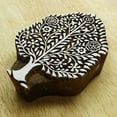 thumbnail image 1 of Decorative Tree Pattern Wooden Stamp Blocks Hand Carved Textile Printing Block, 1 of 4