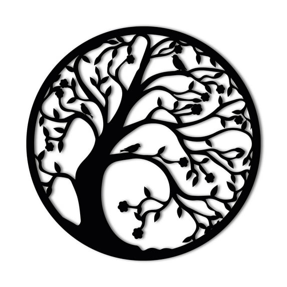 Decorative Tree of Life Laser Cut Solid Metal Decorative Home Accent Wall Sign Hanging