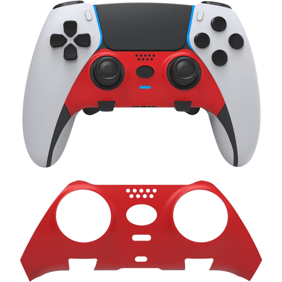 Decorative Trim Shell for PS5 Edge Controller, ABS Custom Plates Cover-Red