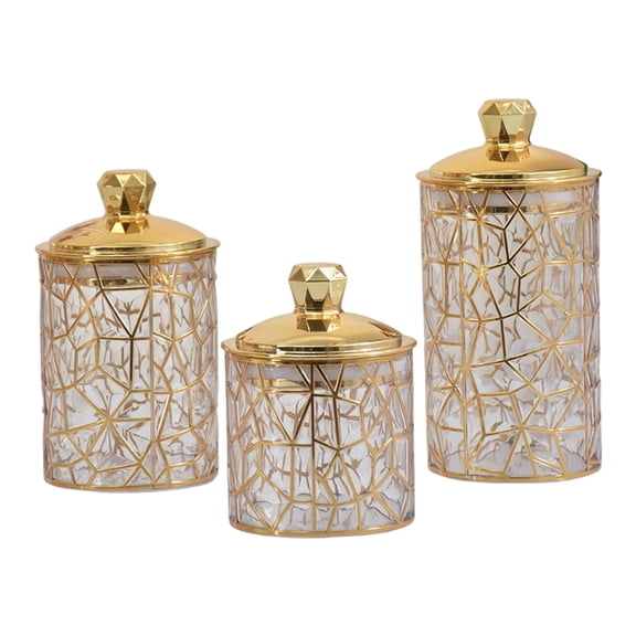 Decorative Triple Pack Kitchen Storage Container Clear Designs With Secure Cover For Food Preservation