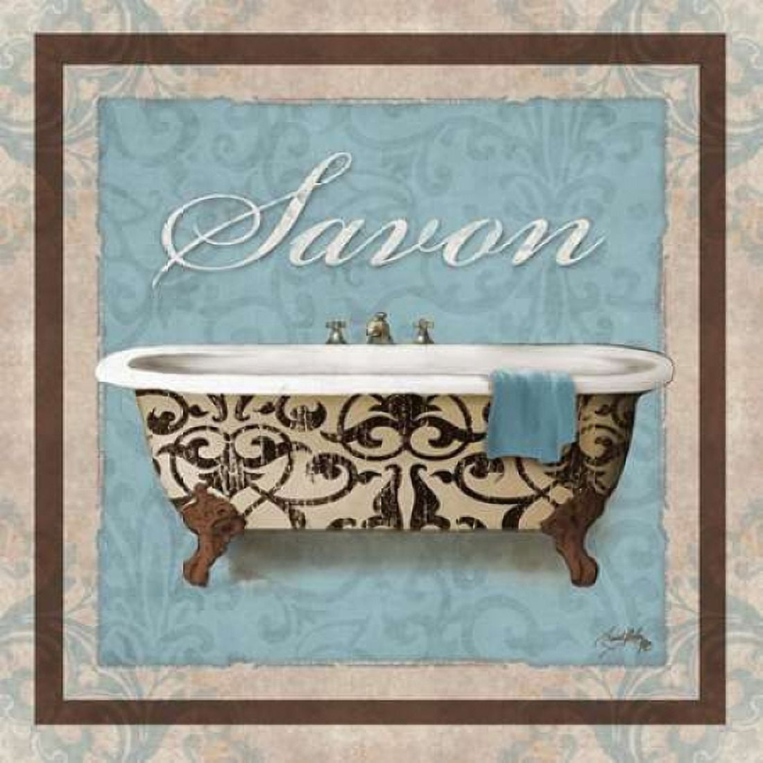 Decorative Tub I Canvas Art - Elizabeth Medley (24 x 24)