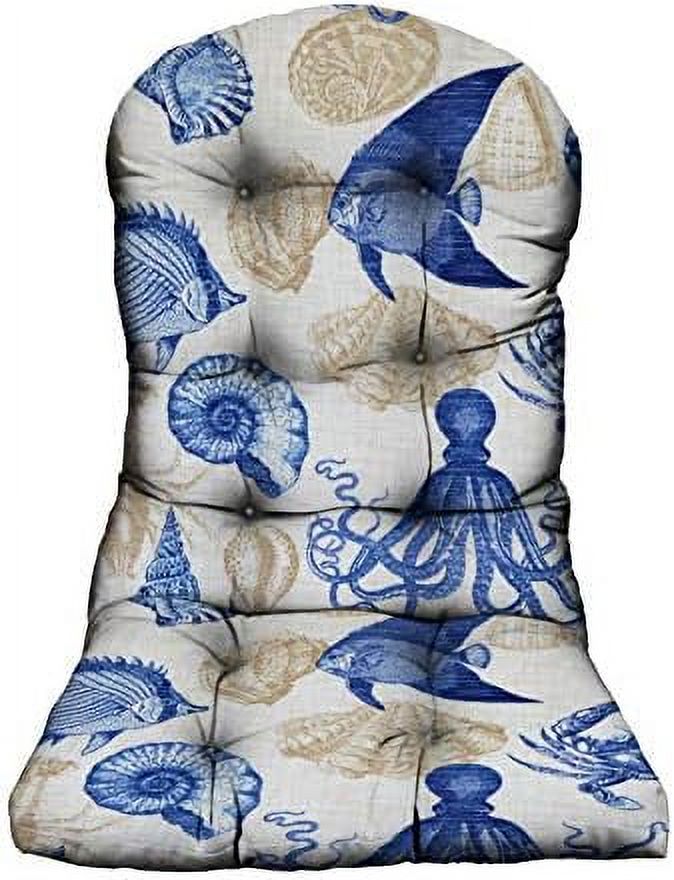 Decorative Tufted Adirondack Cushions Ocean, Lake, Summer Sunshine, Tropical Beaches Coastal