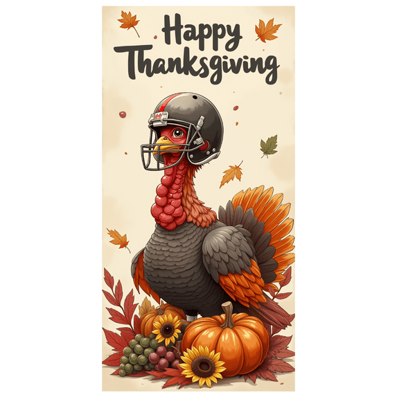 Decorative Turkey Banner for Thanksgiving Party Autumn Celebration Holiday