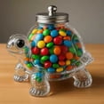 thumbnail image 1 of Decorative Turtle-Shaped Glass Jar With Lid, Storage Container For Snacks & Candies, Clear Transparent Organizer For Kitchen Pantry, Countertop, Office Supplies, 1 of 6