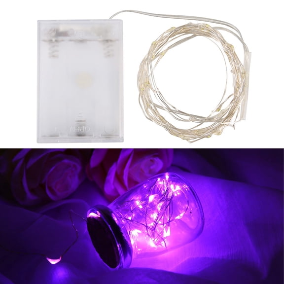 Decorative USB Copper Wire LED String Light Festive Light Decor Ornament Party UsePurple 10m