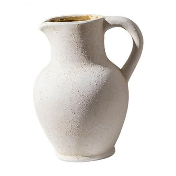 Decorative Vase Ceramic Flower Vase Rustic Unique Vase Vintage Style Stoneware for Bedroom Living Room Gift