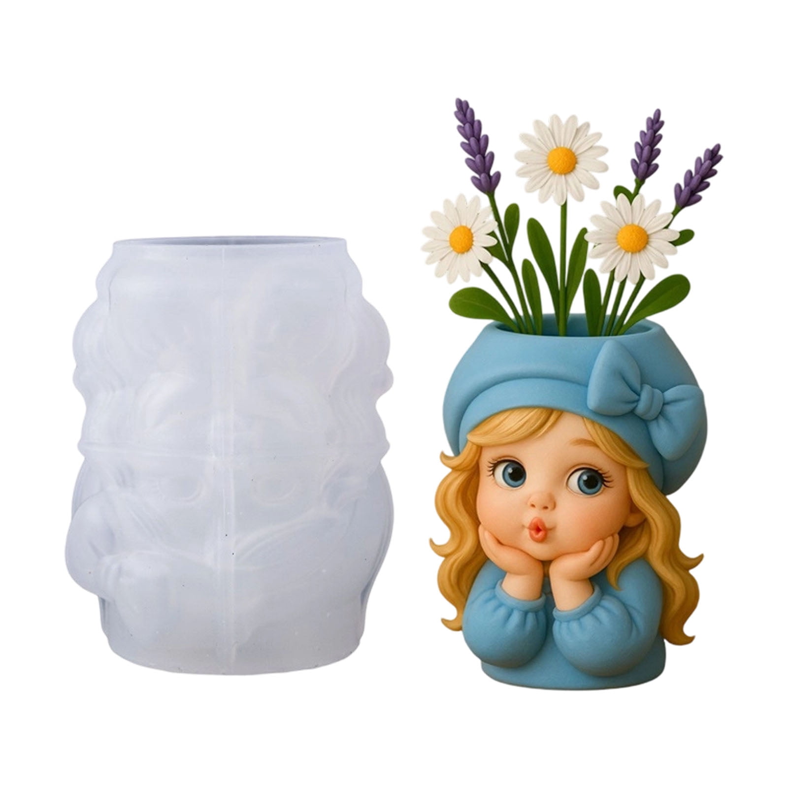 Decorative Vessel Mold in Silicone for Casting, Vase Form for Home ...