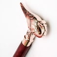 thumbnail image 2 of Victorian Chrome Walking Stick Cane - Black Wood With Brass Derby Head - 37" Unisex 2 of 6