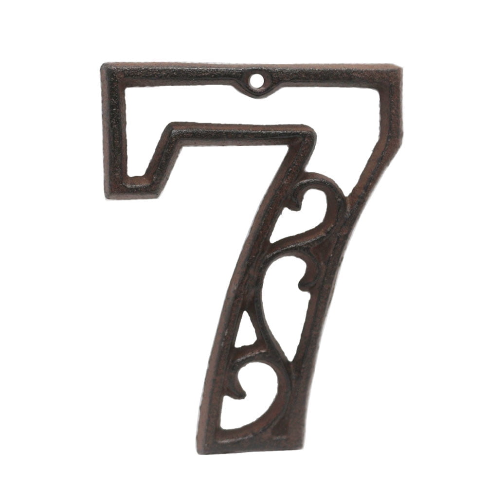 Cast Iron House Numbers 4.4 Inch Decorative Home Address Numbers Mailbox Numbers For Outside With Screws Number 4 For Diy